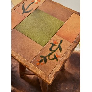 Paire de tables d'appoints brutalistes en céramique n°668