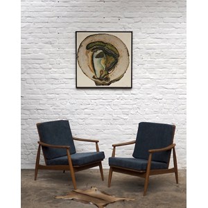 Paire de fauteuils bleus scandinaves n°816