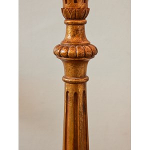 Lampe à poser xviiième en bois doré n°427