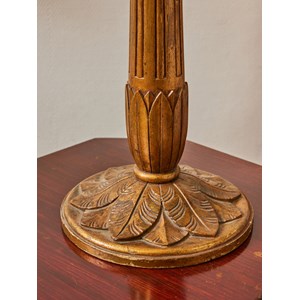 Lampe à poser xviiième en bois doré n°427