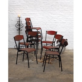 Lot de 9 chaises patinées n°1224