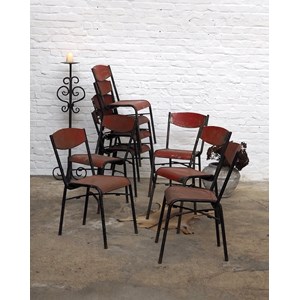 Lot de 9 chaises patinées n°1224