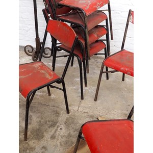 Lot de 9 chaises patinées n°1224