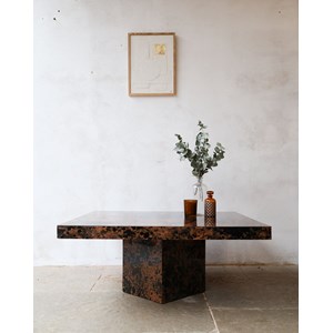 Table basse effet marbré en bois n°754