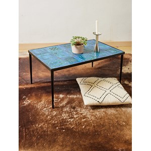 Table basse en céramique bleue de designer n°764