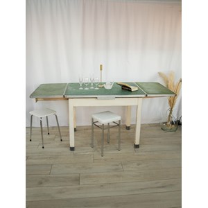 Table à manger vintage en inox n°571