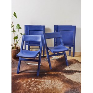 Lot de 6 chaises bleues ikea vintage niels gammelgaard    n°1244