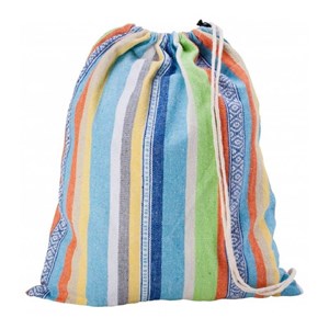 Ensemble support bois avec hamac à franges pastel