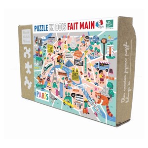 Puzzle 50 pieces en bois balade a paris