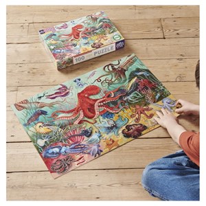 Puzzle 100 pieces l'amour des pieuvres
