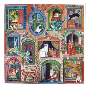 Puzzle 1000 pieces chats à la fenetre