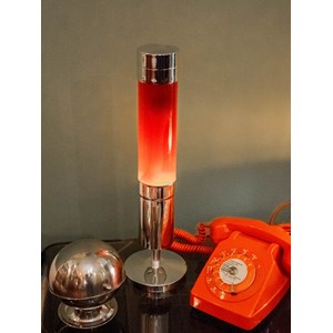 Lampe à lave seventies chromée n°650