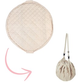 Tapis de jeu 2 en 1 noomad organic soft stripes blue