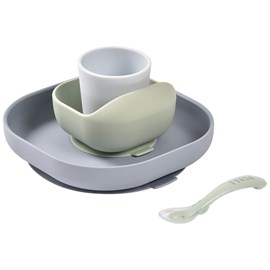 Coffret repas silicone galet (4 pièces)