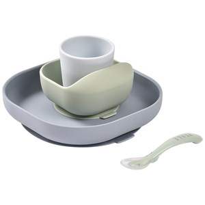 Coffret repas silicone galet (4 pièces)