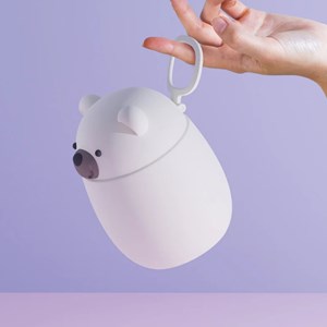 Boîte repas isotherme bestie ours blanc (600 ml)