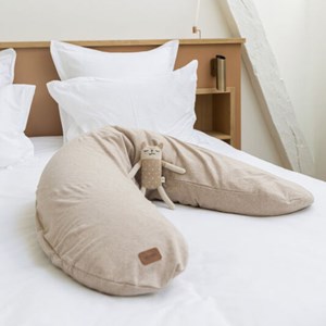 Housse pour coussin de grossesse big flopsy jersey de coton argile chiné