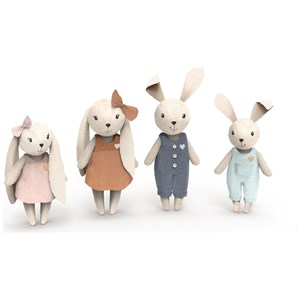 Famille lapin (4 personnages)