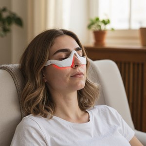 Masque oculaire ems anti-cernes – lumière rouge & raffermissant, soin visage