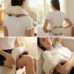 Masseur shiatsu cou & épaules chauffant – massage profond nuque dos & cervicales