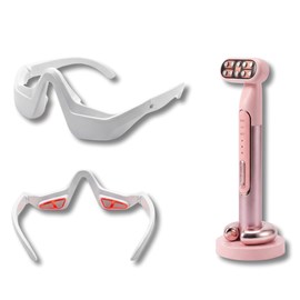 Coffret institut visage & regard – appareil visage rf ems led + masque oculaire