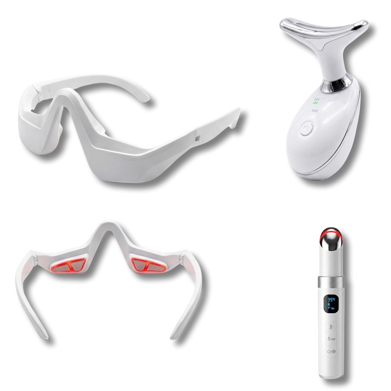 Coffret regard & teint – visage ems led + masque oculaire + appareil yeux