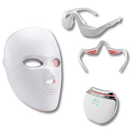Coffret éclat & regard – masque led visage + masque yeux + masseur raffermissant