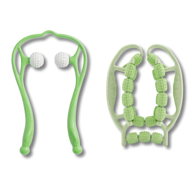 Coffret massage manuel – masseur cervical + rouleau de massage 360°