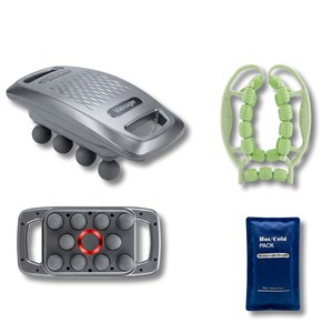 Coffret récupération – pistolet de massage + rouleau 360° + gel chaud&nbsp;froid