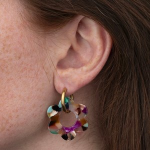 Maxi fleurette - acier inoxydable argenté Multicolore