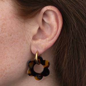 Maxi fleurette - acier inoxydable argenté Marron