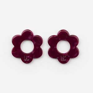 Charms maxi fleurette Bordeaux