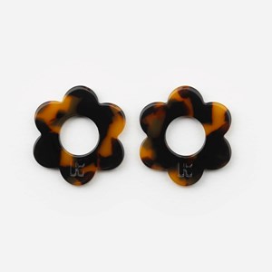 Charms maxi fleurette Marron