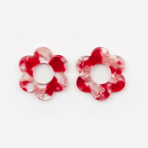 Charms maxi fleurette Rouge