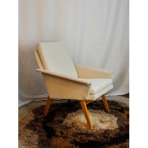 Paire de fauteuils blanc en tissu n°838