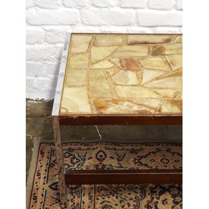 Table basse en onyx et métal n°429
