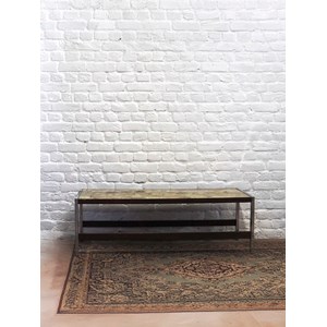 Table basse en onyx et métal n°429