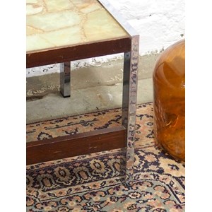Table basse en onyx et métal n°429