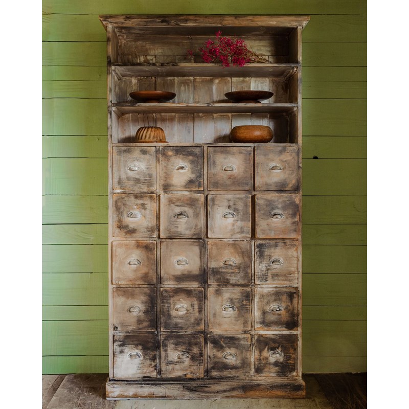 Meuble de métier à 20 casiers en bois n°231