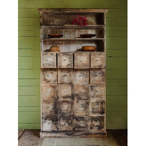 Meuble de métier à 20 casiers en bois n°231