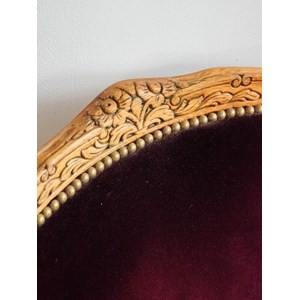 Fauteuil en velours violet n°689