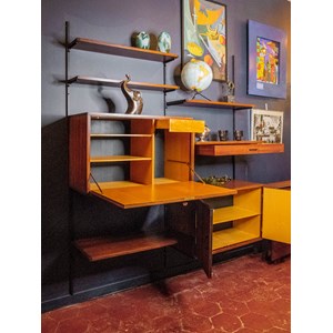 Bibliothèque murale modulable en palissandre n°111