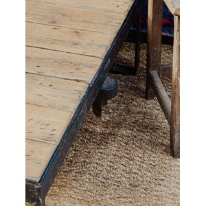 Table basse industrielle en bois et métal n°765