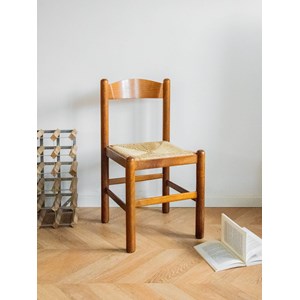 Paire de chaises en bois et corde n°964