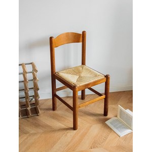 Paire de chaises en bois et corde n°964