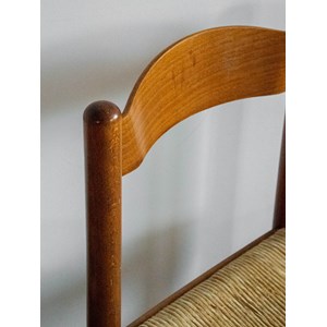 Paire de chaises en bois et corde n°964