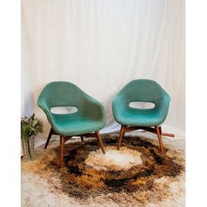 Paire de fauteuils en tissu n°837