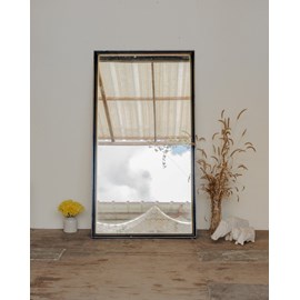 Miroir vintage noir et doré n°942