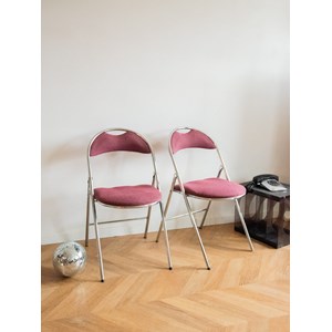Paire de chaises pliantes chromées n°1245