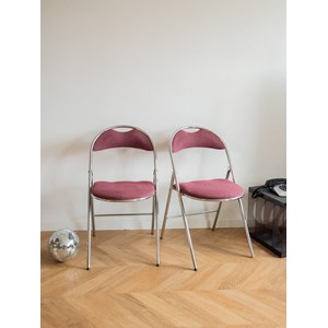 Paire de chaises pliantes chromées n°1245